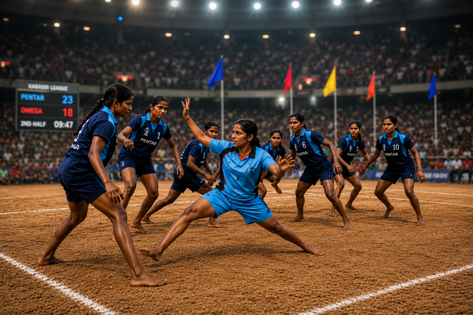 Boys playing Kabaddi